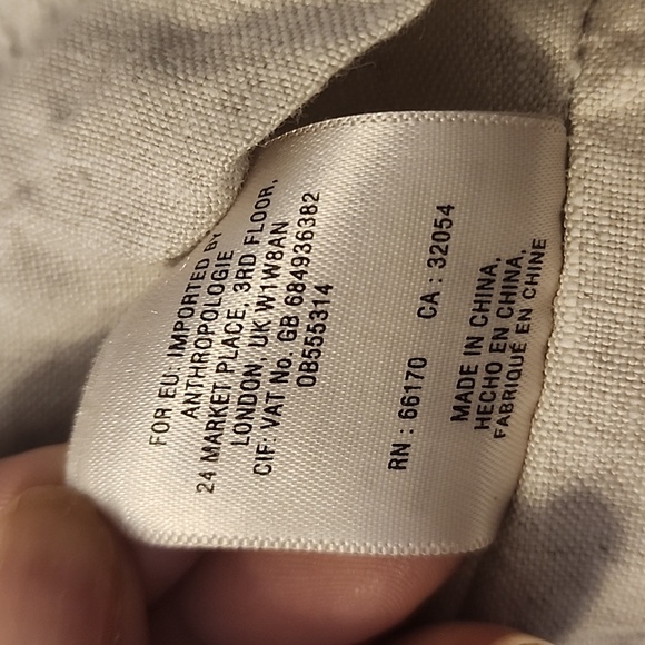 Anthropolgie Maeve Northwood Linen Bohemian V Neck Oatmeal Longsleeve Dress - Picture 11 of 11